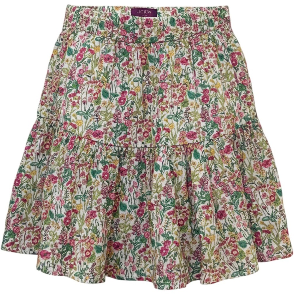 J.Crew Liberty Fabric Floral Tiered Mini Skirt XS Cottagecore Coquette